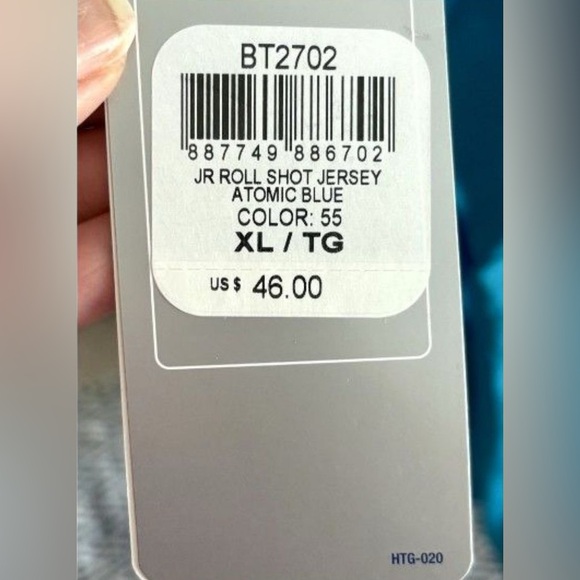 Women's XL ASICS Atomic Blue Roll Shot Long Sleeve Activewear Jersey NWT - Picture 7 of 8